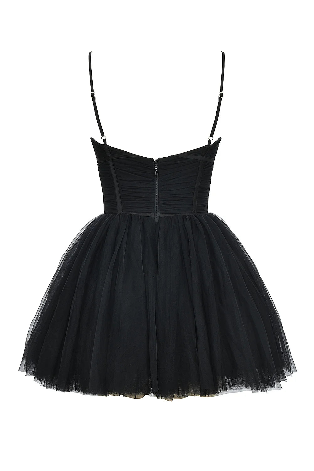 black tulle mini dress - sale