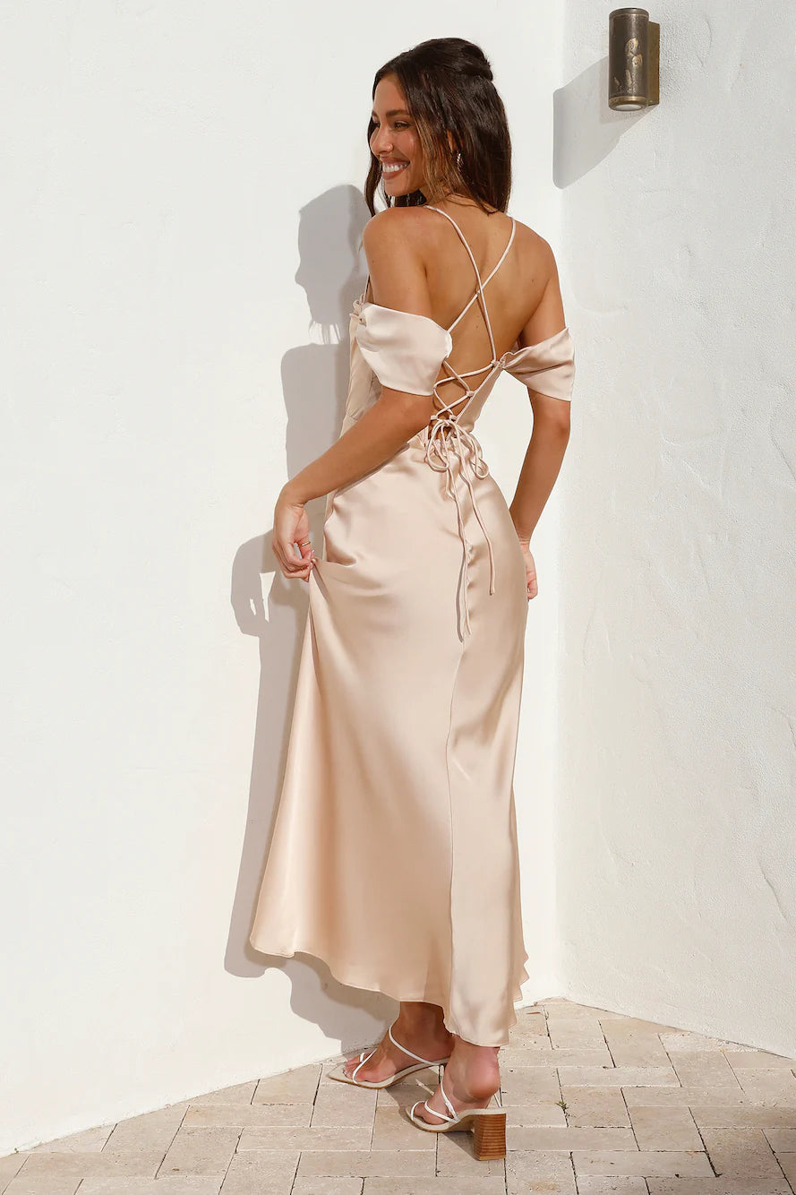 Pour Moi Maxi Dress Champagne