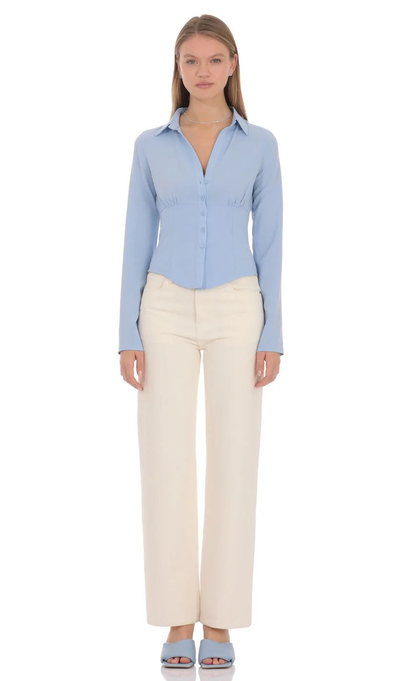 Evelyn Top in Blue