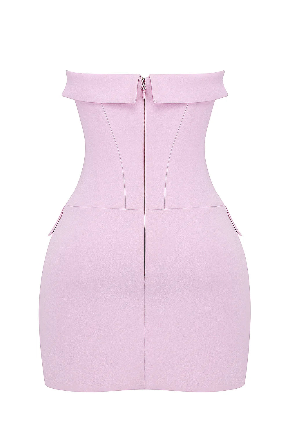 cotton candy strapless mini dress