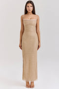 seapearl embellished maxi dress