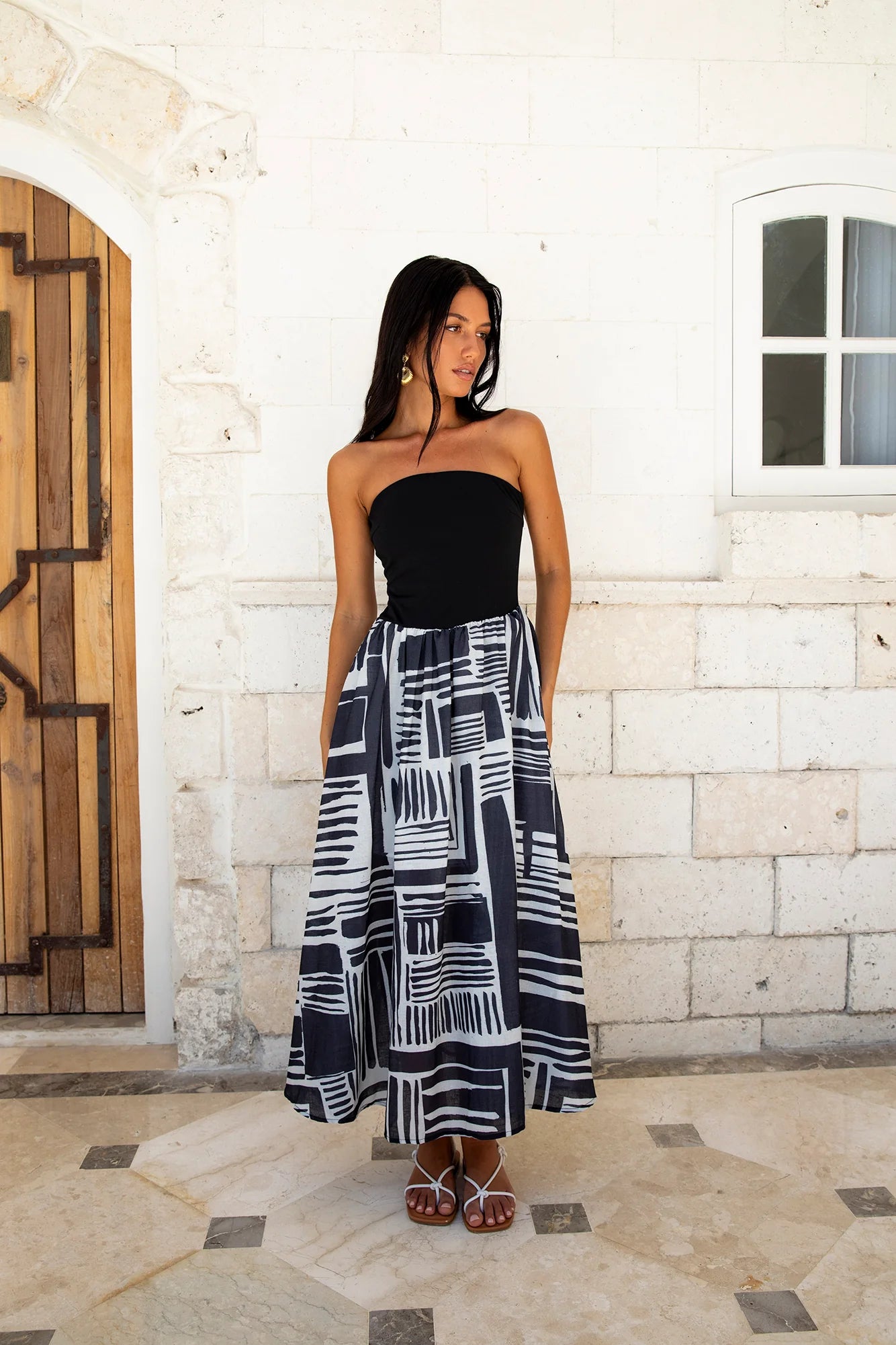 Selena Strapless Maxi Dress Black