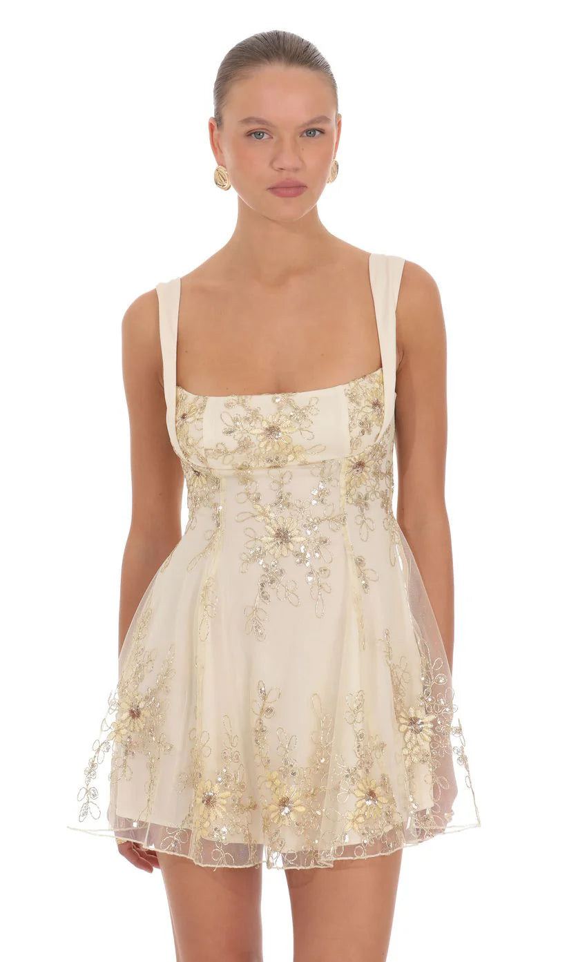 Maya Embellished Mini Dress