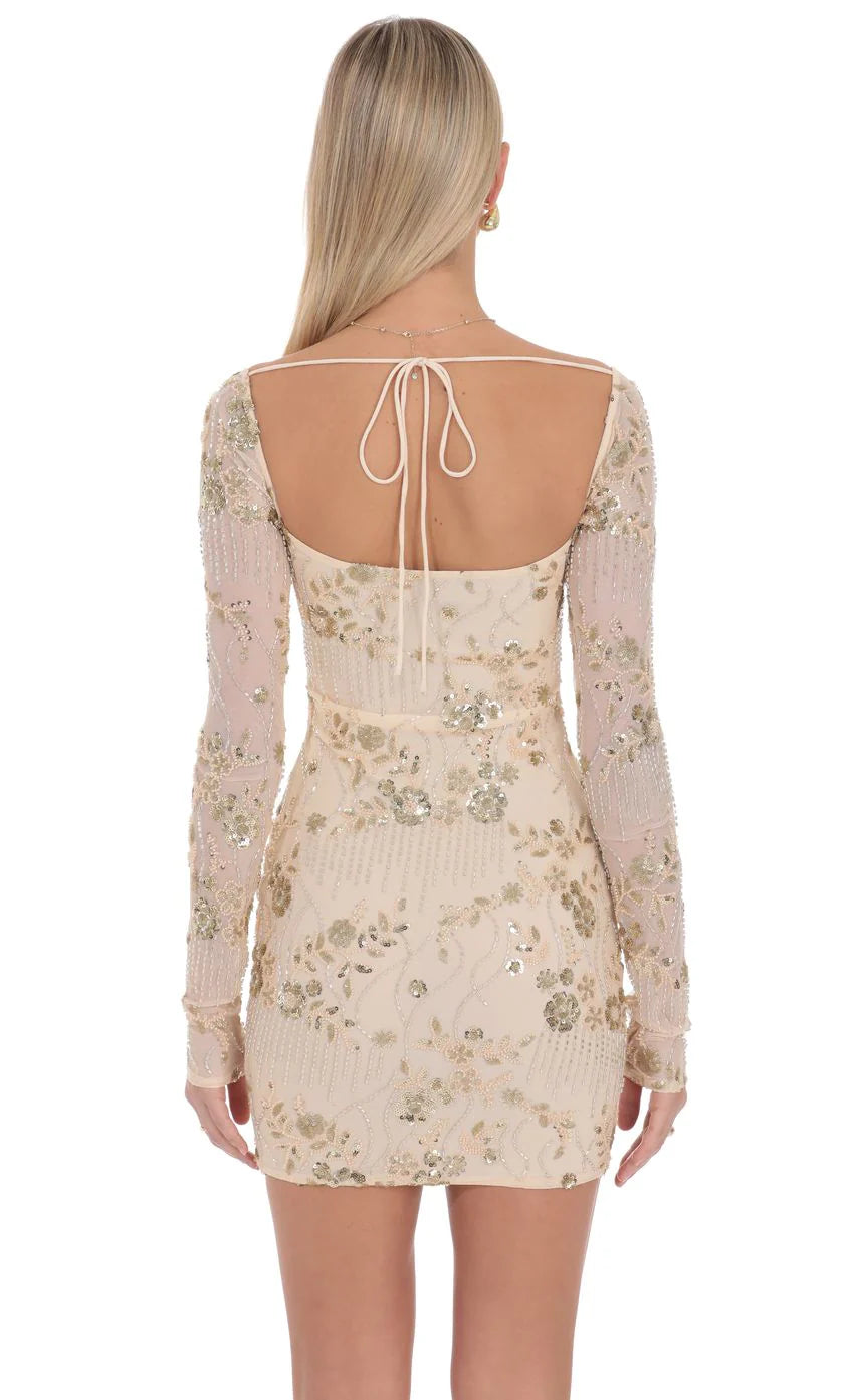 Elsinara Beaded Mini Dress