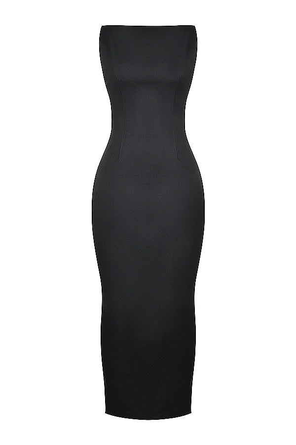 black maxi dress
