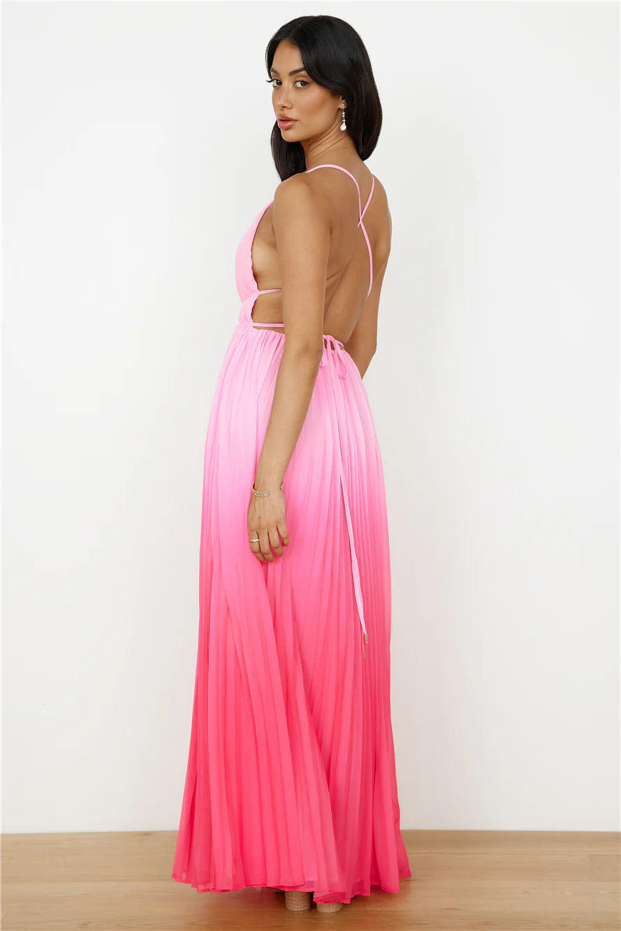 HELLO MOLLY Love Letter To You Maxi Dress Pink