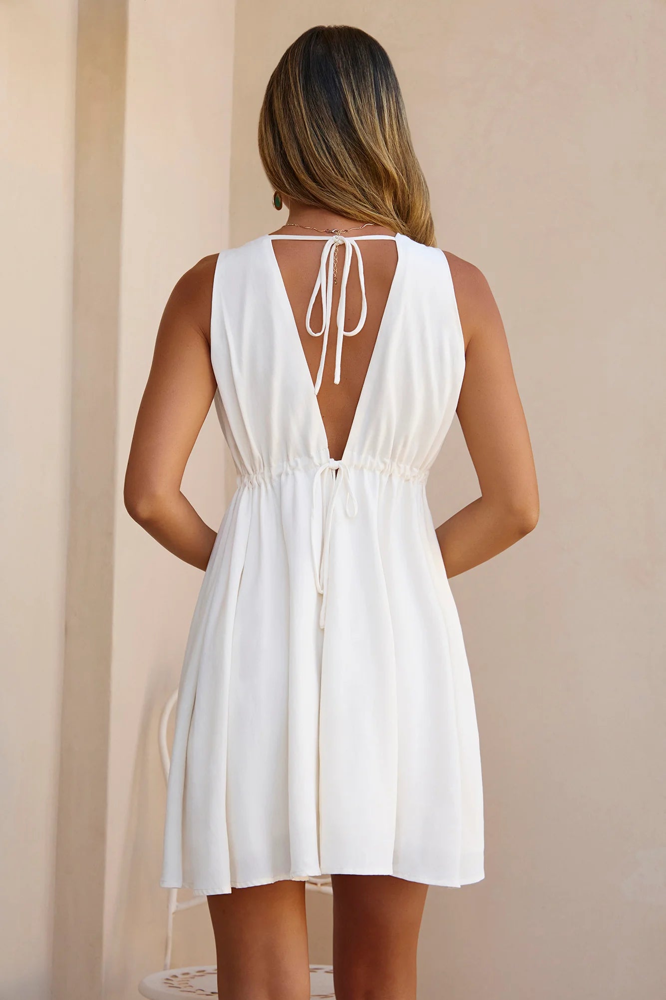 Spritz Of The Sun Mini Dress White