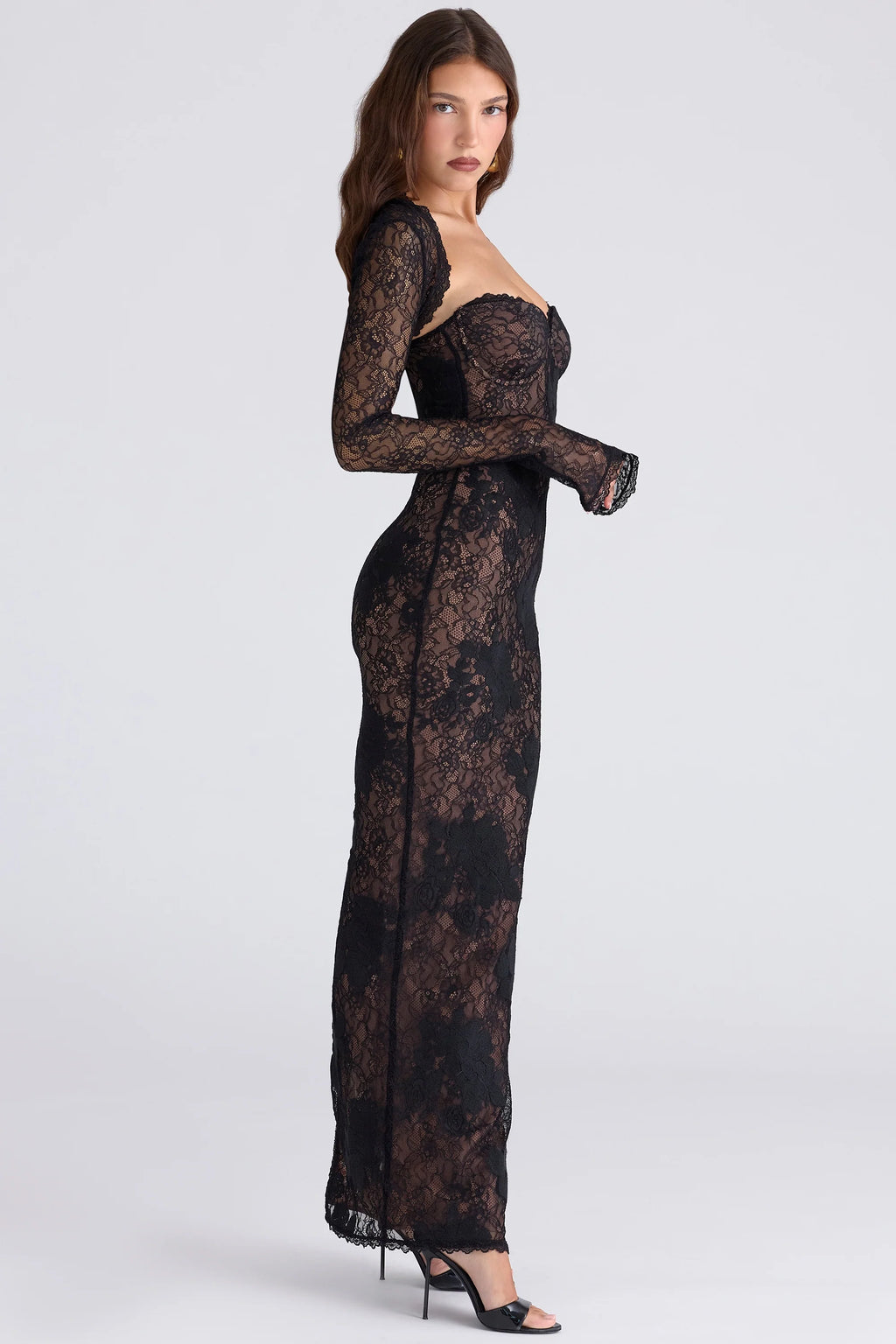 black lace maxi dress - limited edition