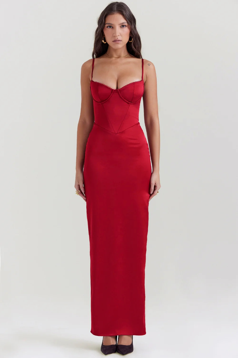 ruby corset maxi dress