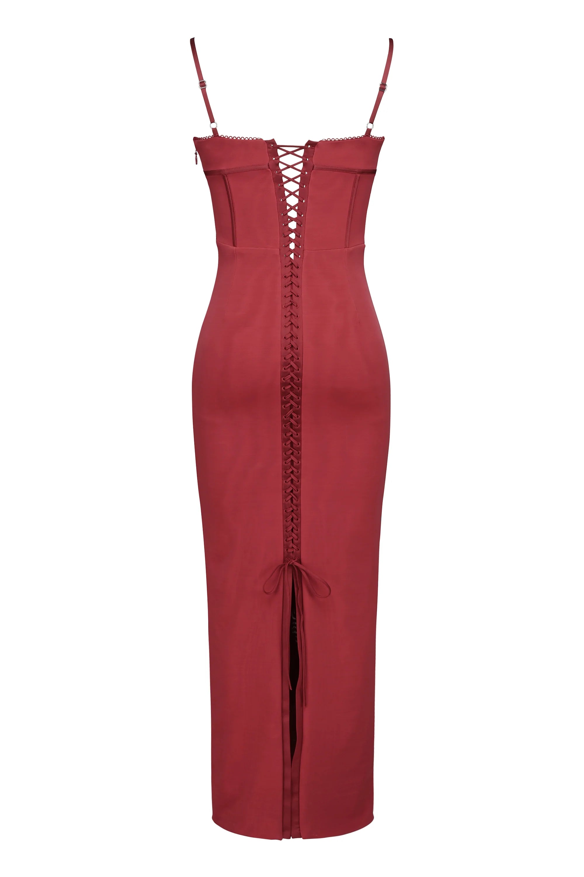 wine mesh bodycon maxi dress