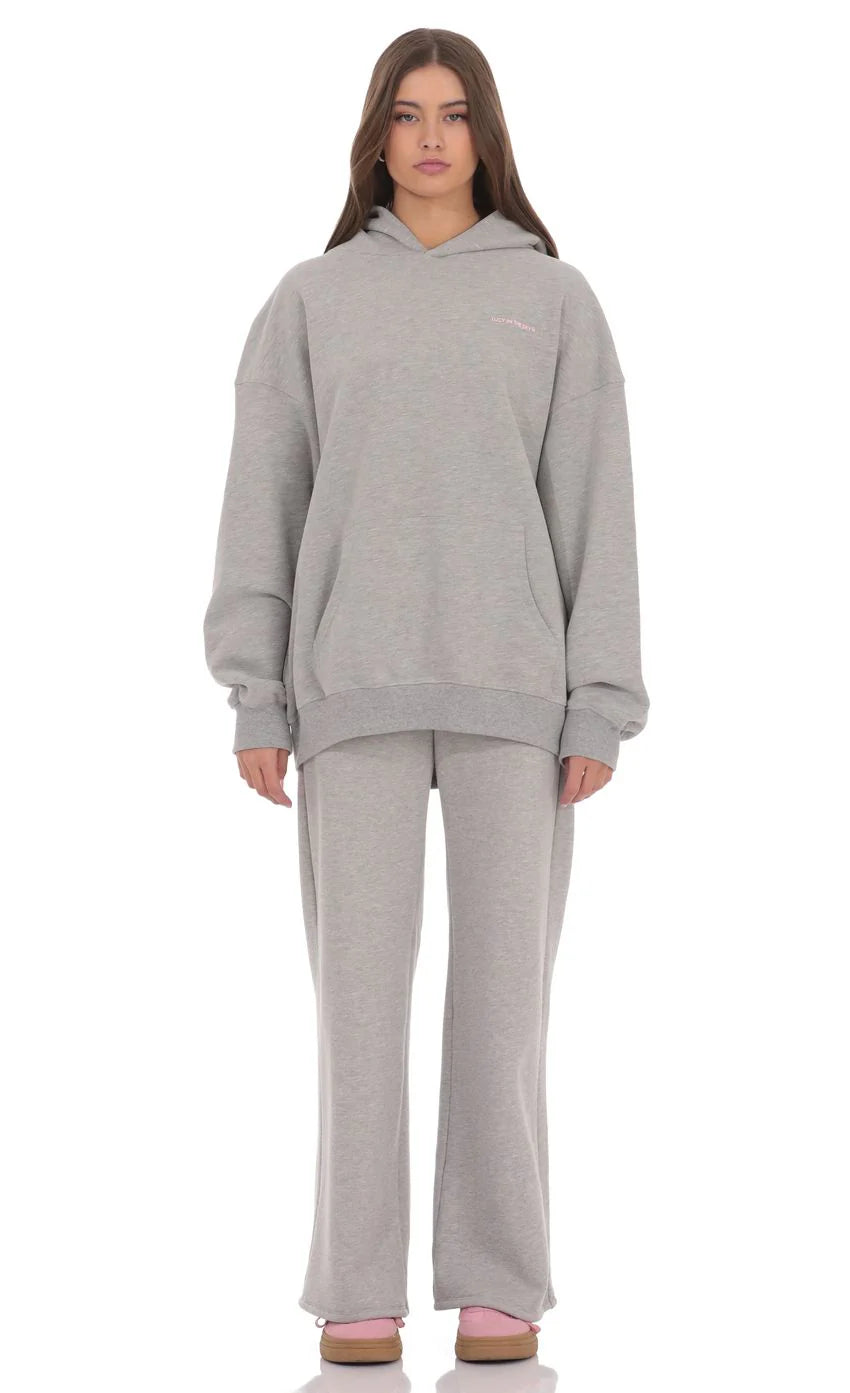 Los Angeles Fleece Hoodie in Grey