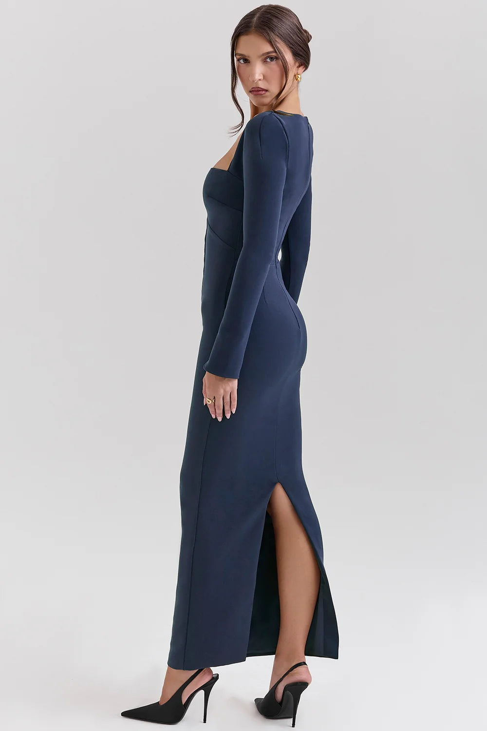 midnight bodycon maxi dress - sale