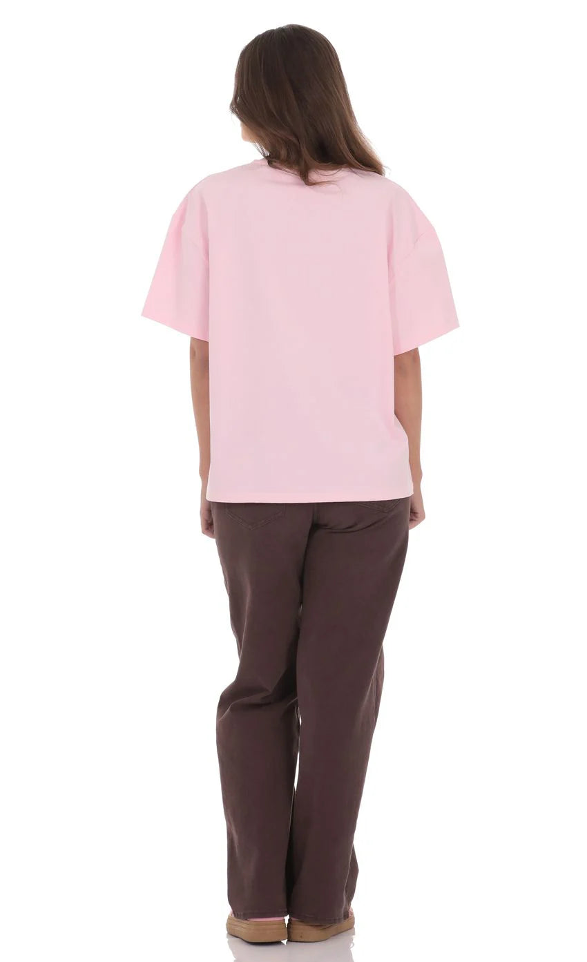 LA Graphic T-Shirt in Pink