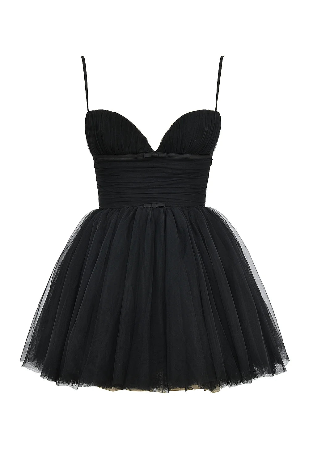 black tulle mini dress - sale