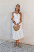 Sunny Desires Midi Dress White