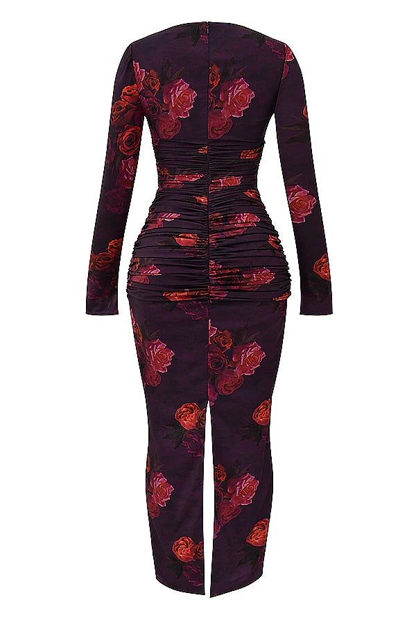 romantic floral maxi dress