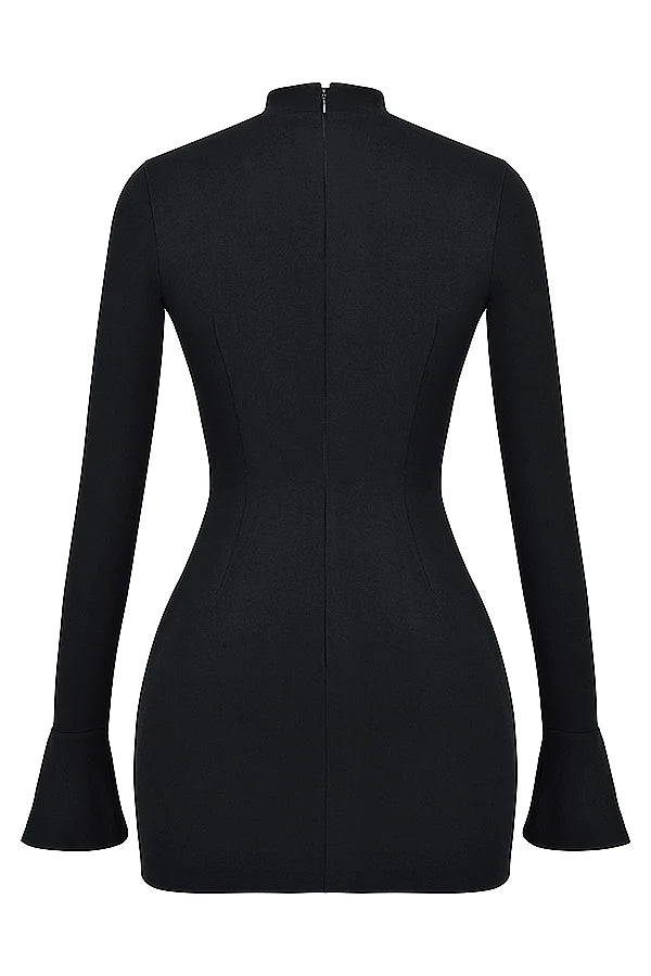 black mini dress