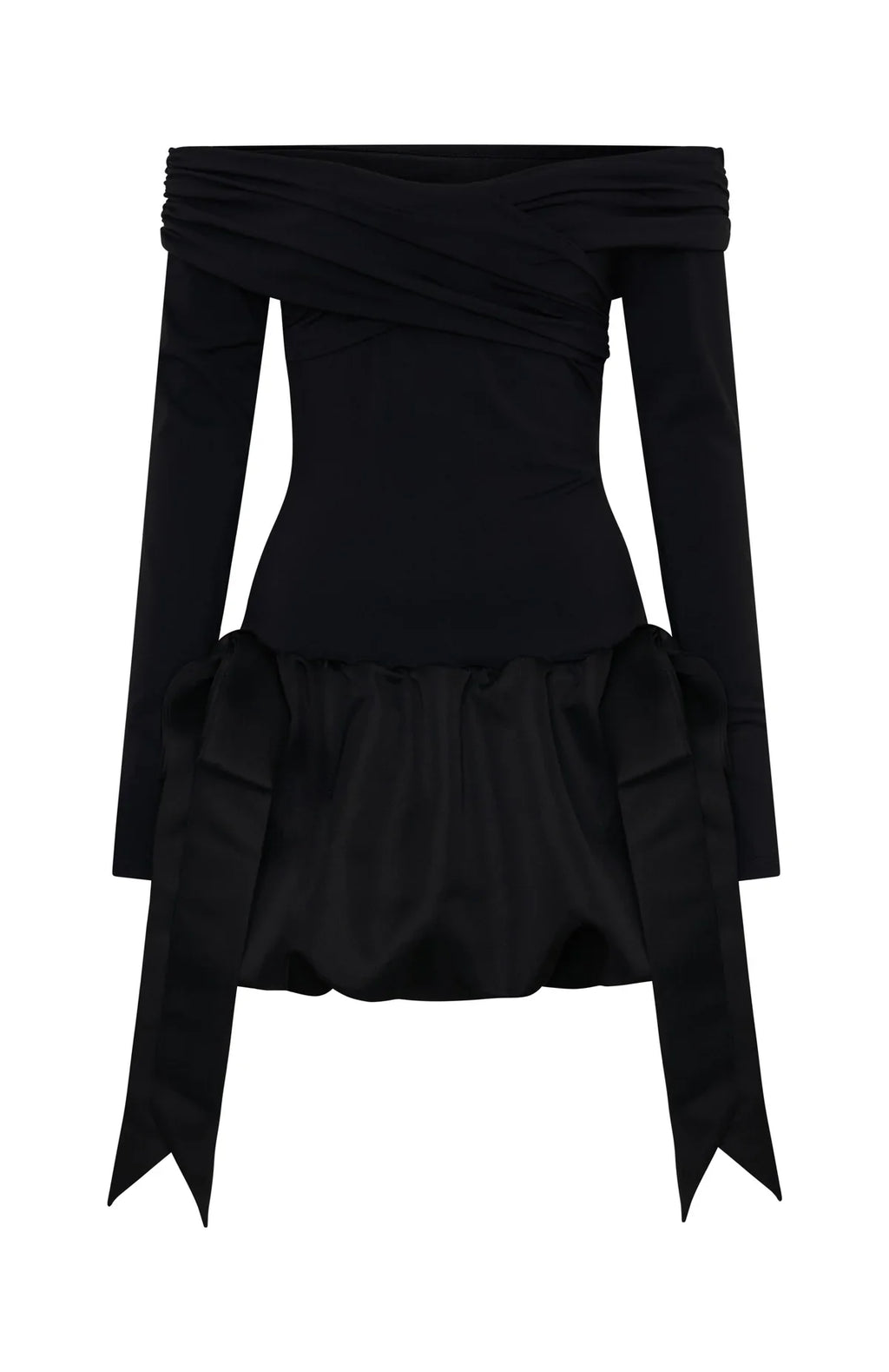 Raise Hell Long Sleeve Mini Dress Black