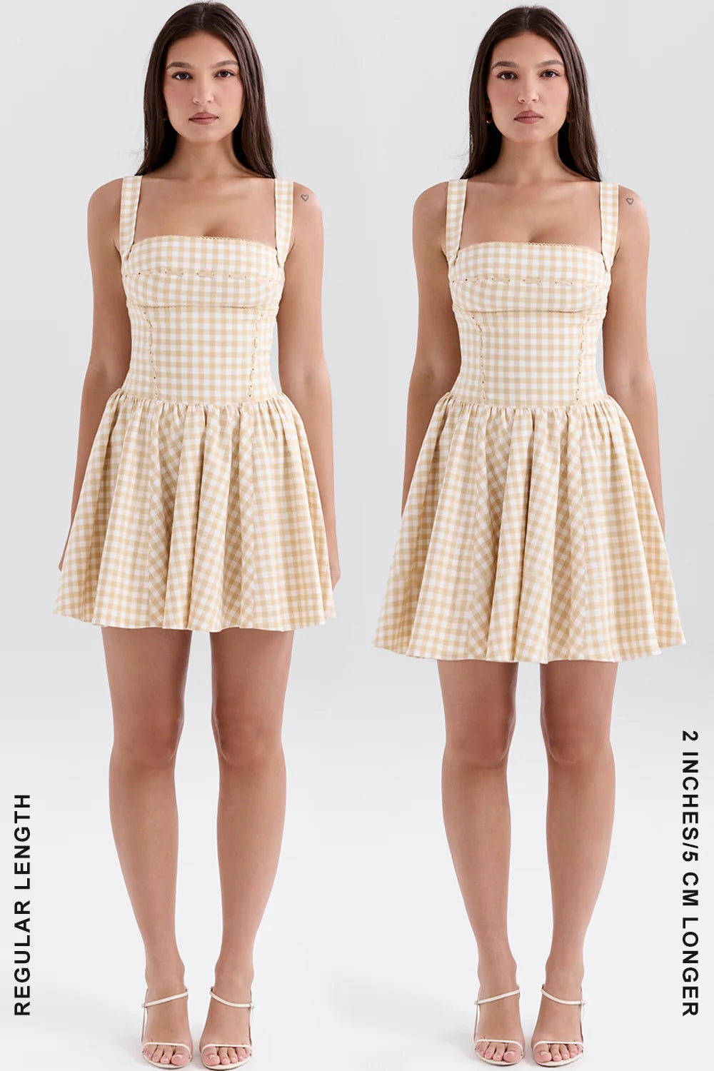 gingerbread gingham mini dress