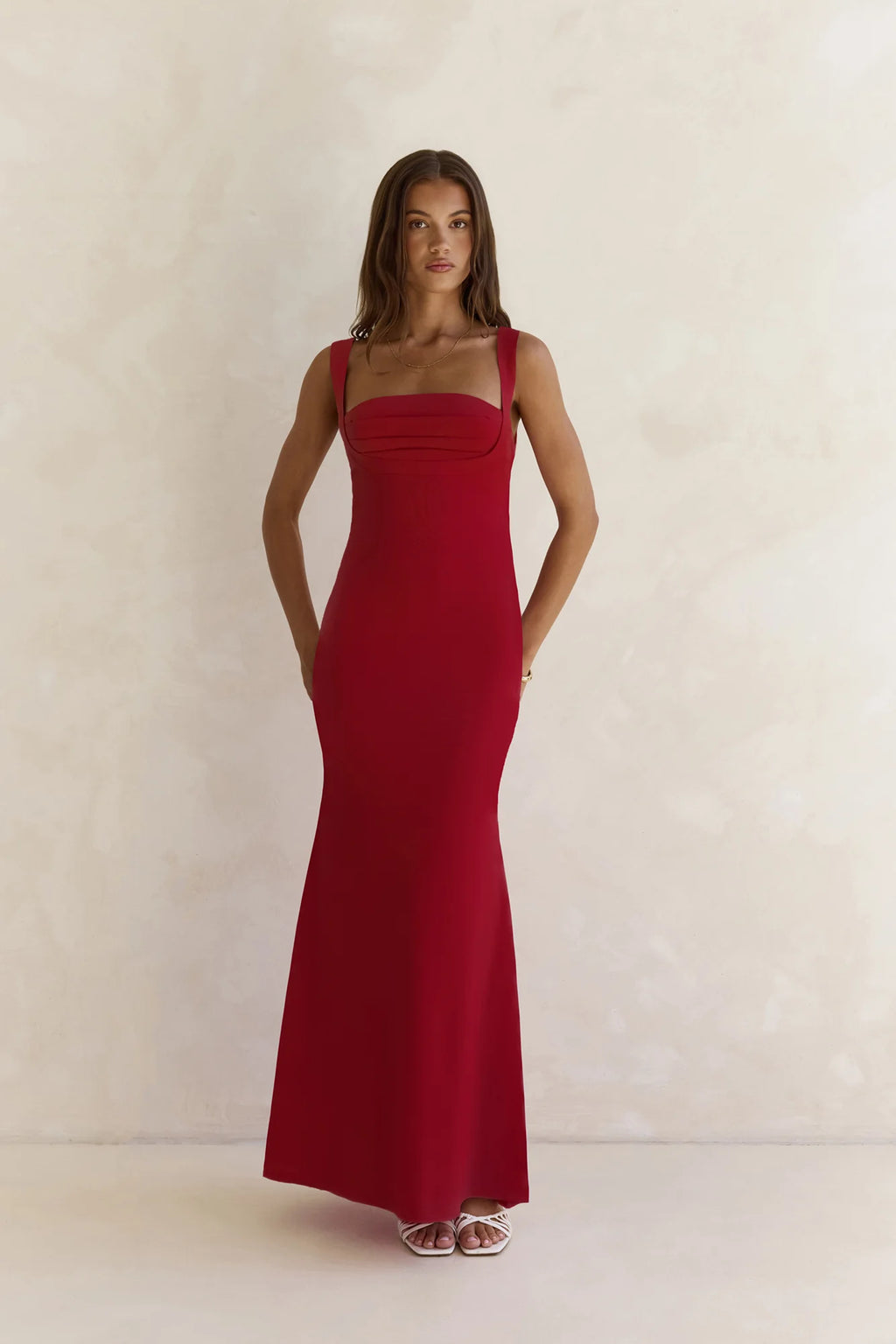 Spring In The Clouds Maxi Dress Burgundy