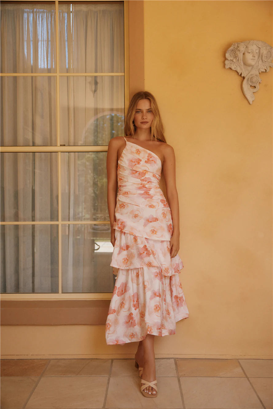 Lush Cascade Pink Floral Maxi Dress