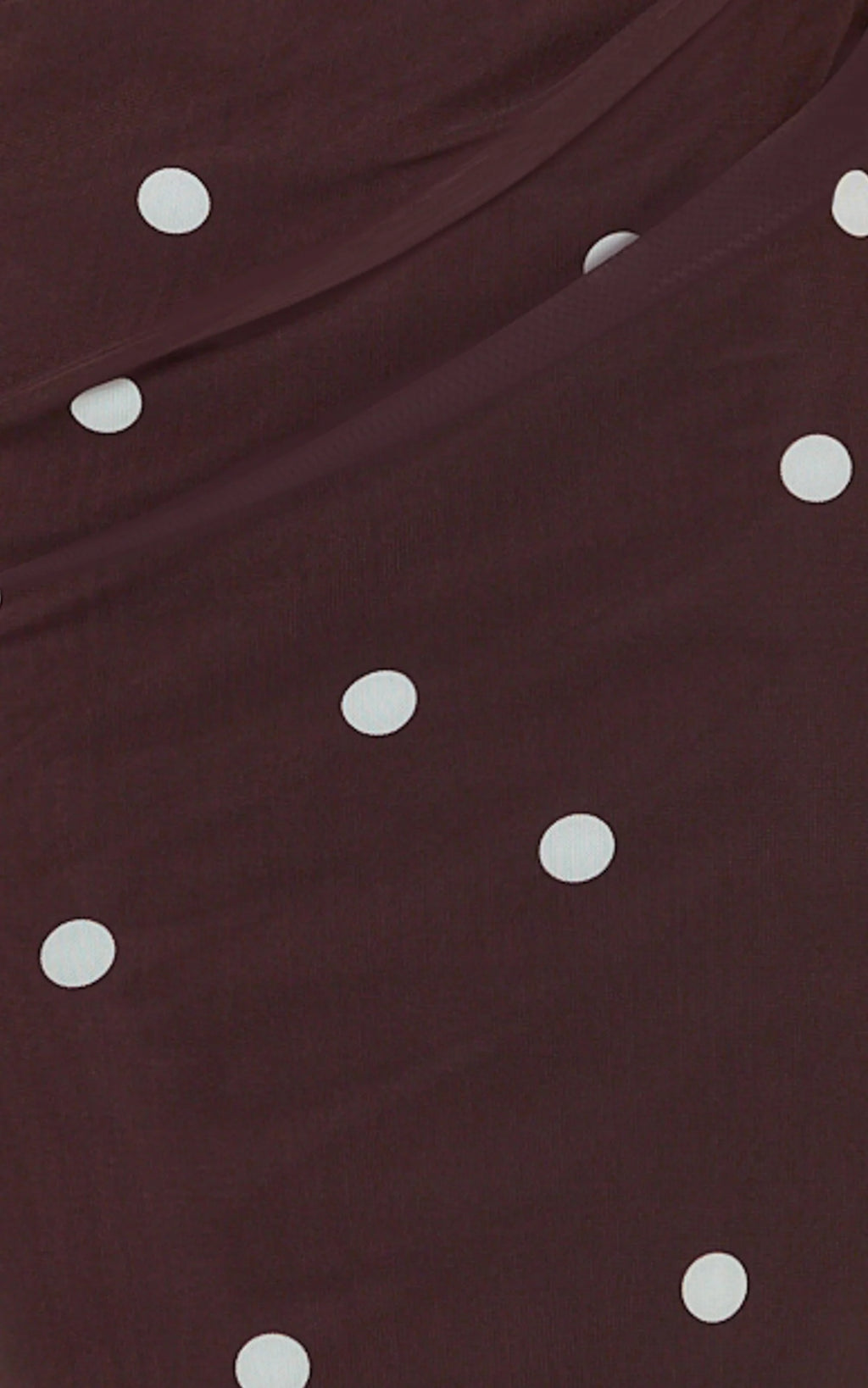Criselda Maxi Dress - One Shoulder Maxi Dress in Chocolate Polkadot